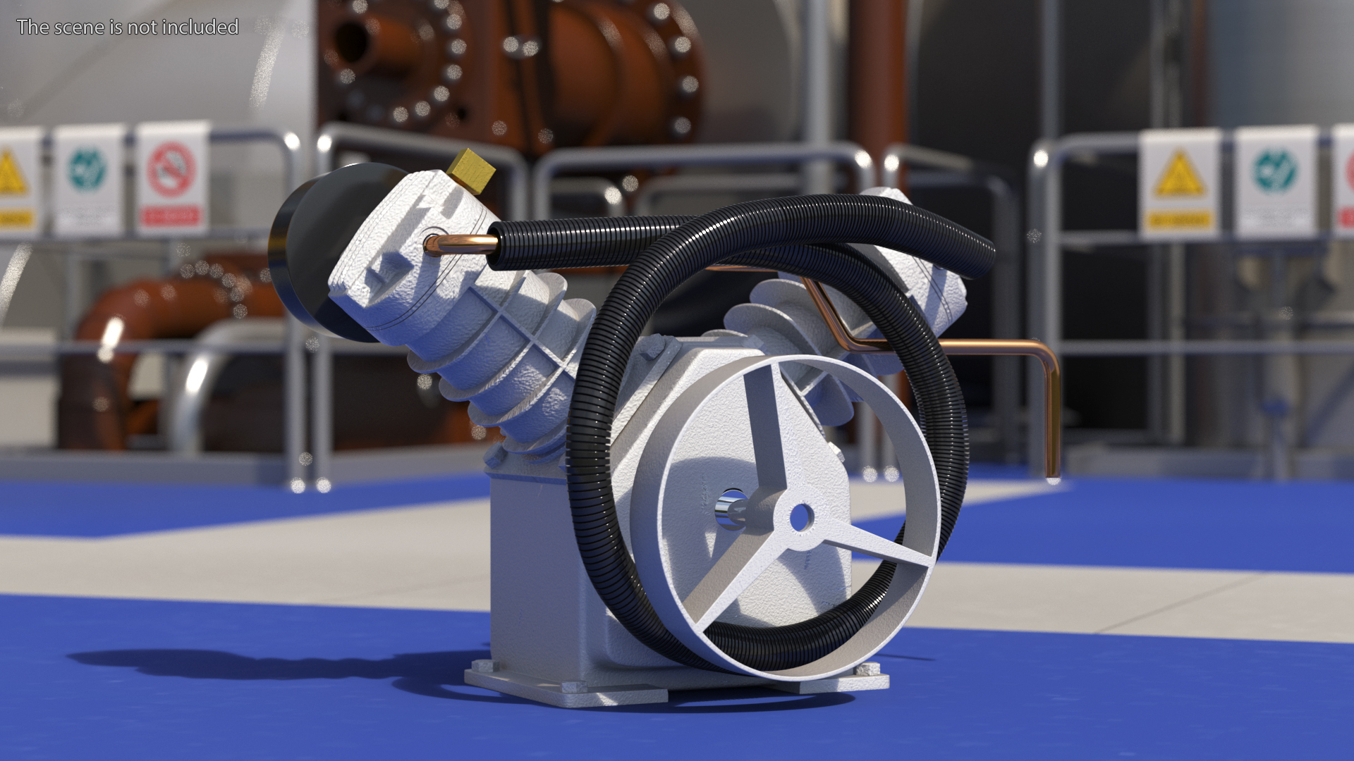 Aluminium Air Compressor Pump 3D model