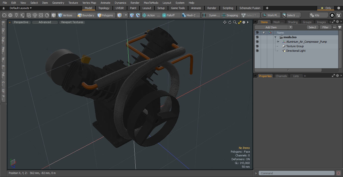 Aluminium Air Compressor Pump 3D model