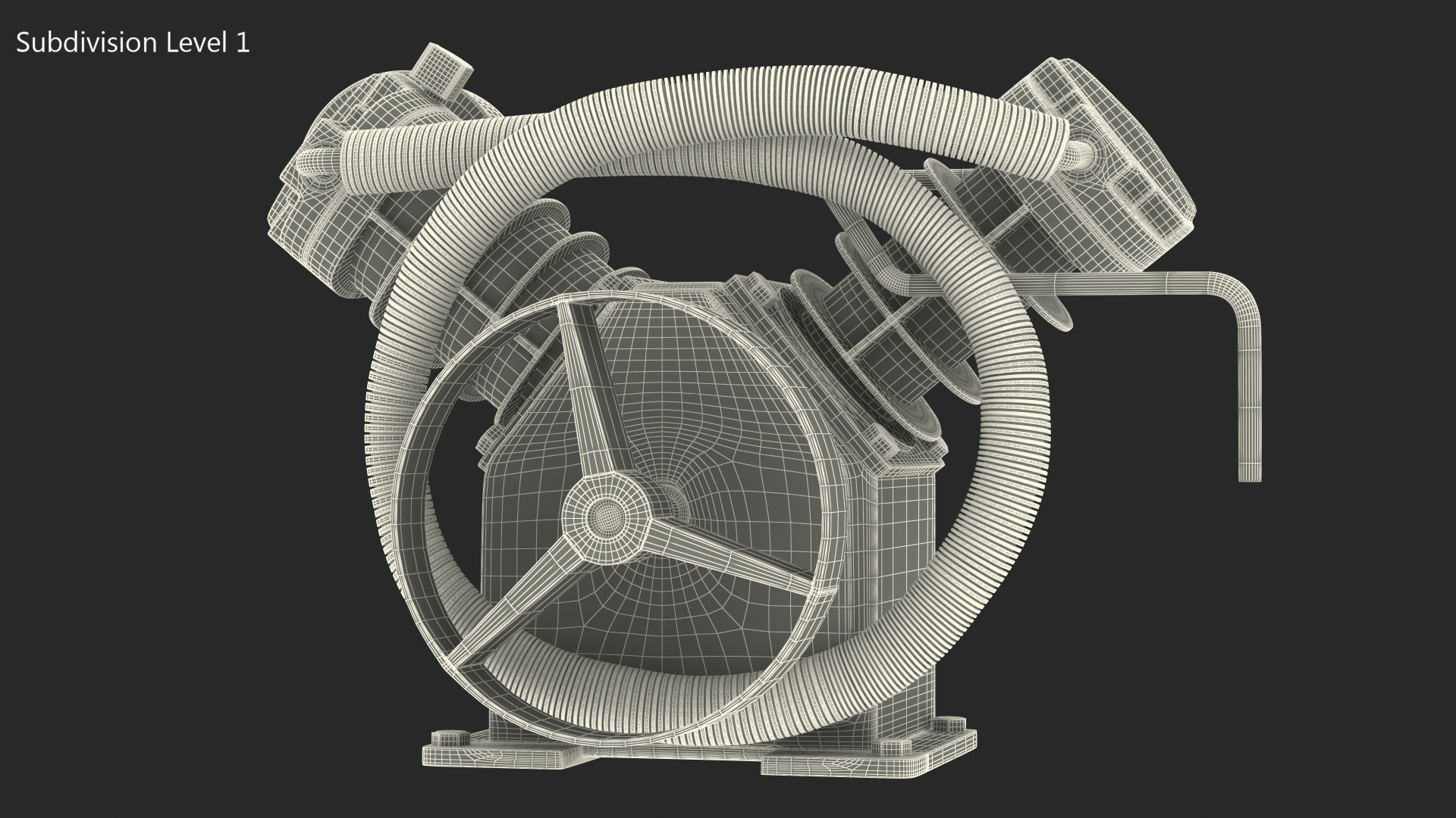 Aluminium Air Compressor Pump 3D model