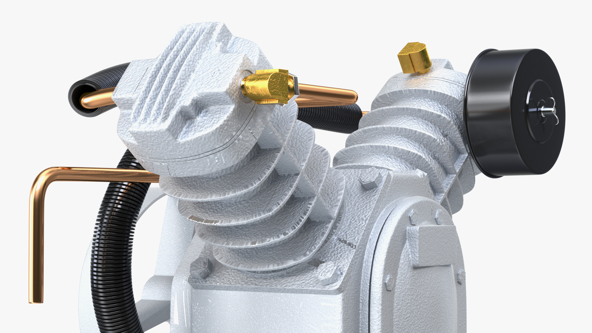 Aluminium Air Compressor Pump 3D model