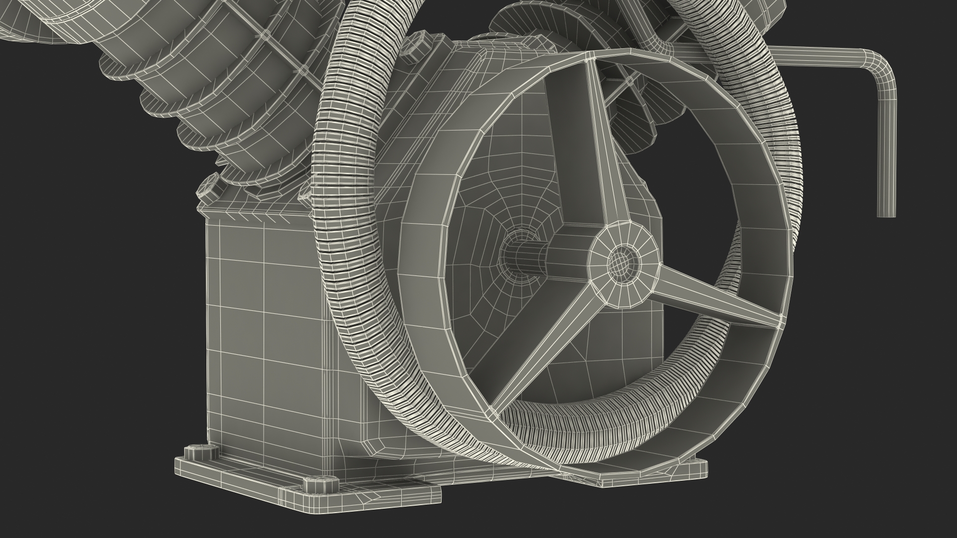 Aluminium Air Compressor Pump 3D model