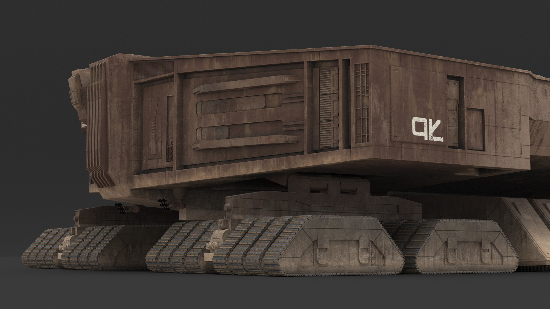 3D model Futuristic Desert Harvester in Sand Dune