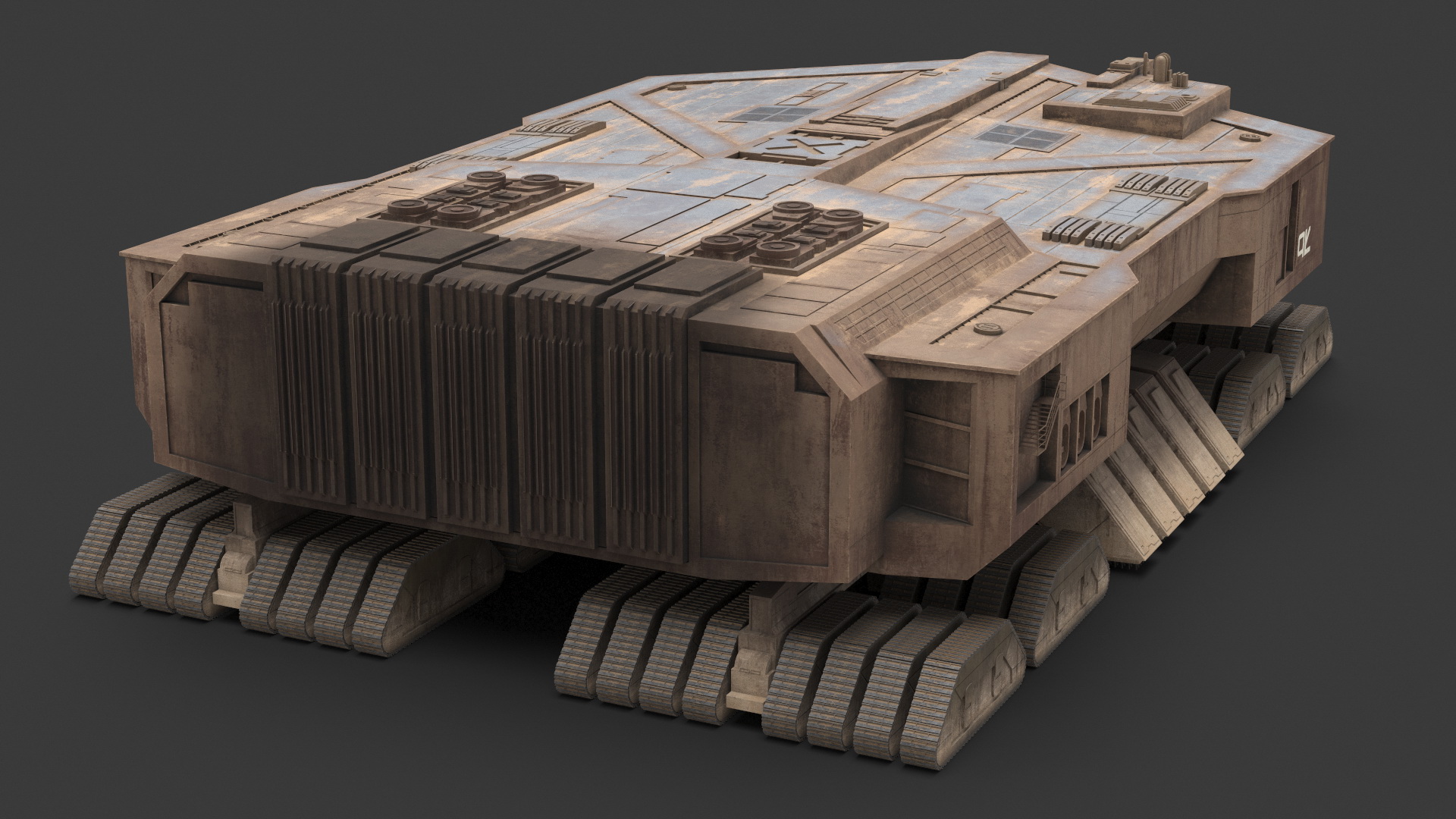 3D model Futuristic Desert Harvester in Sand Dune