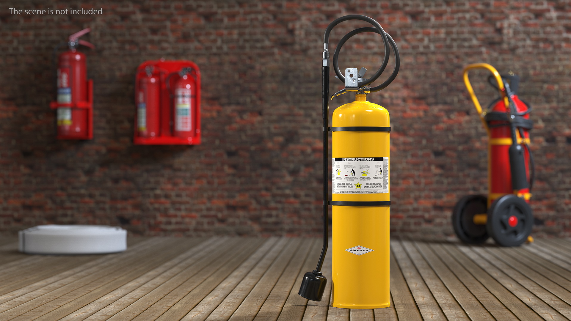 Amerex 12Kg Class D Copper Fire Extinguisher 3D model