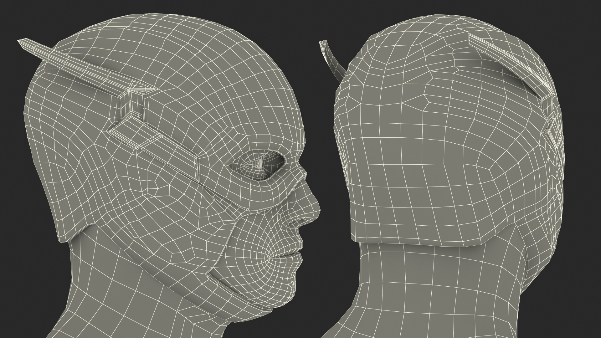 3D model DC Flash Head Rigged