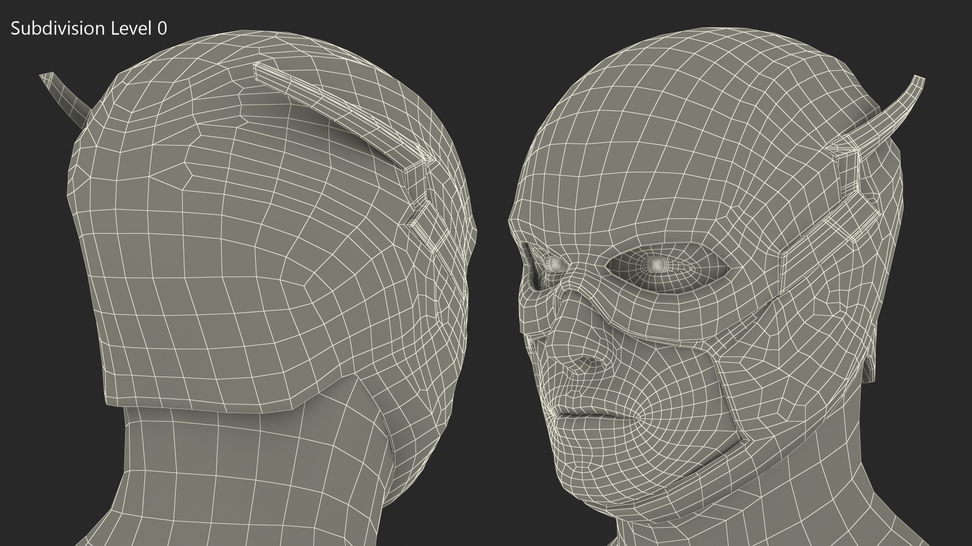 3D model DC Flash Head Rigged