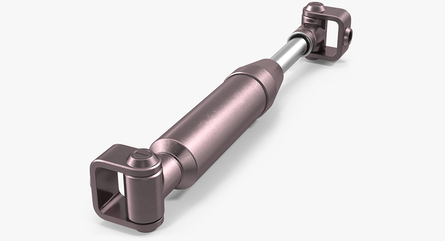 Anodized Hydraulic Cylinder 7 3D model