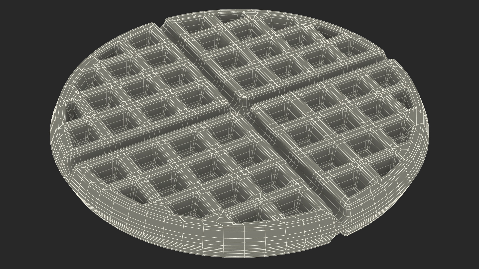 Round Waffle 3D