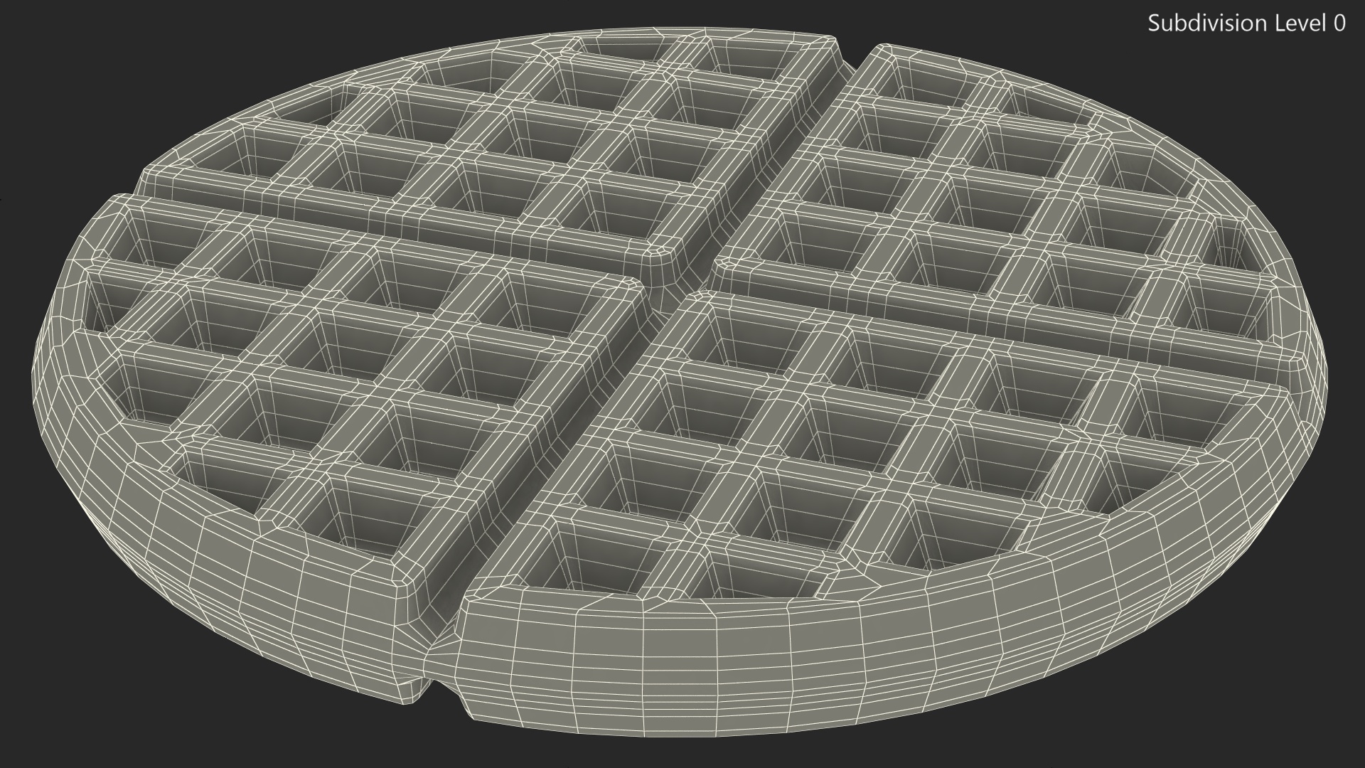 Round Waffle 3D