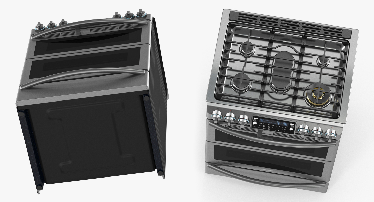 Dual Fuel Range with 5 Gas Burners Samsung 3D