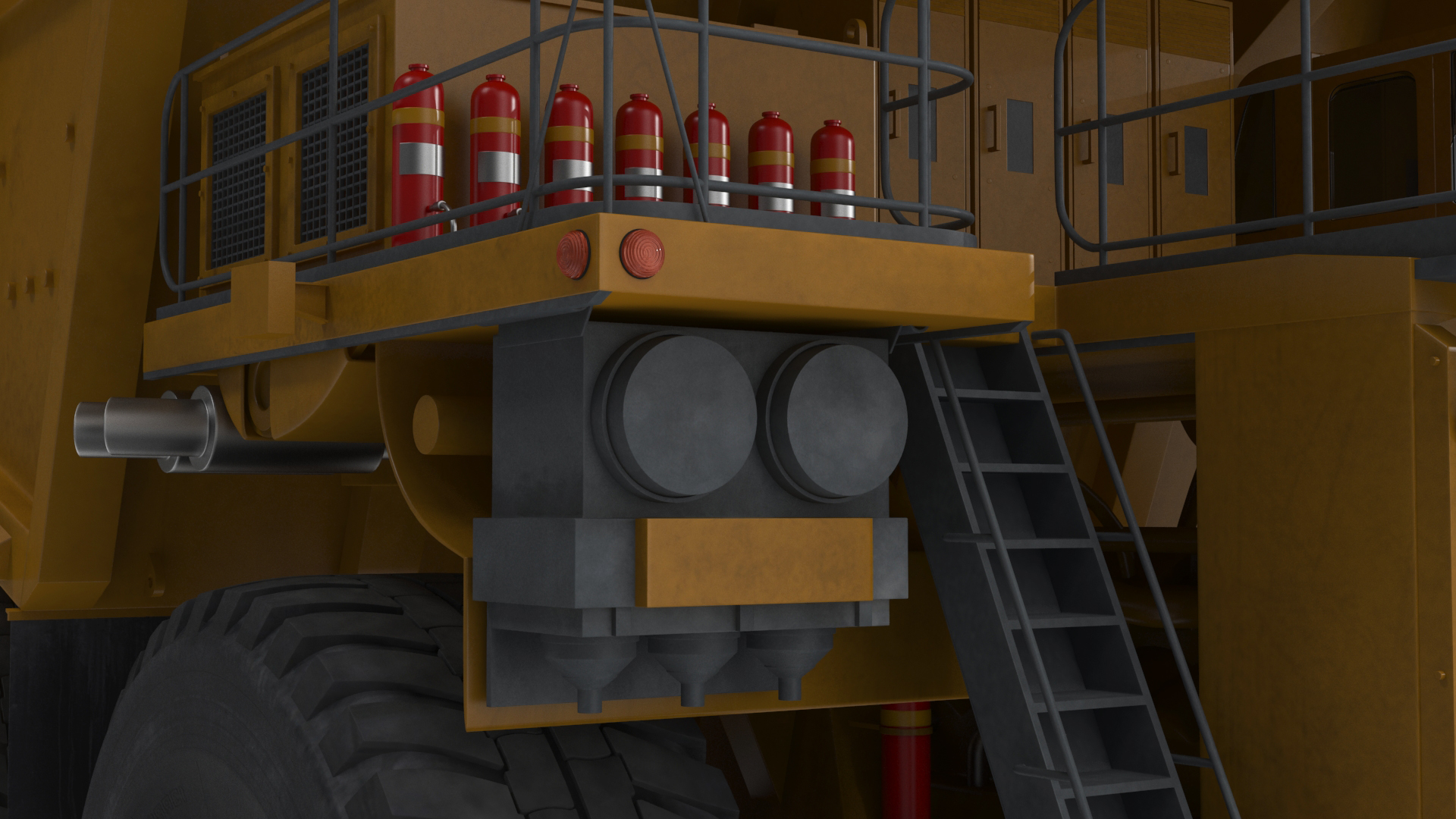 3D Mining Dump Truck Rigged for Cinema 4D model