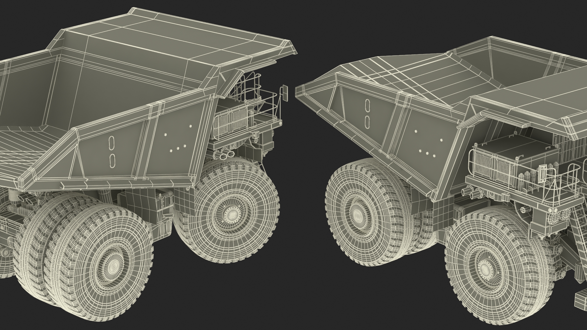 Mining Dump Truck Rigged 3D model