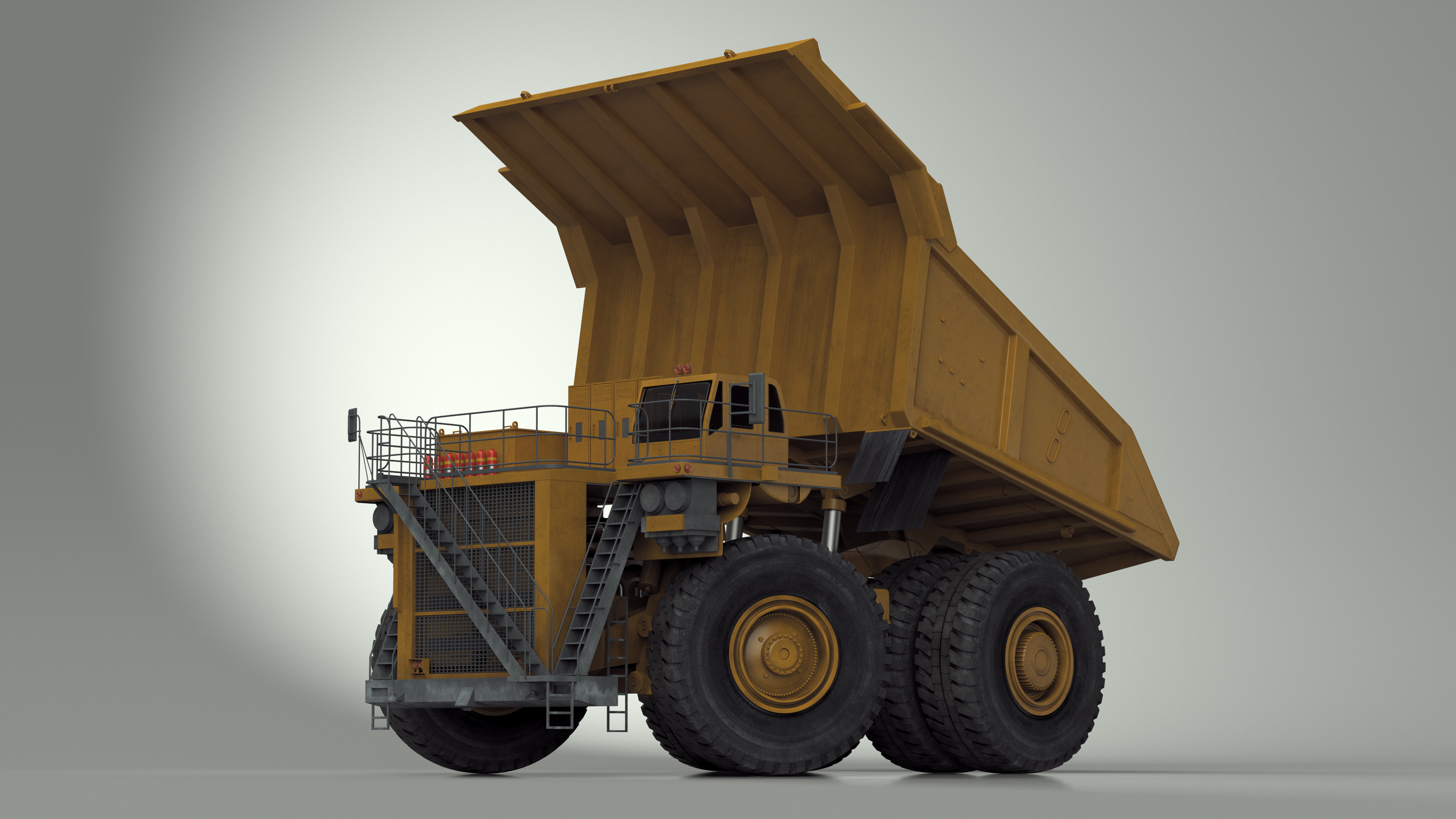 3D Mining Dump Truck Rigged for Cinema 4D model