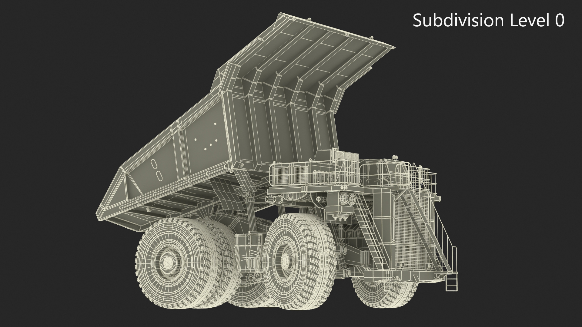 Mining Dump Truck Rigged 3D model