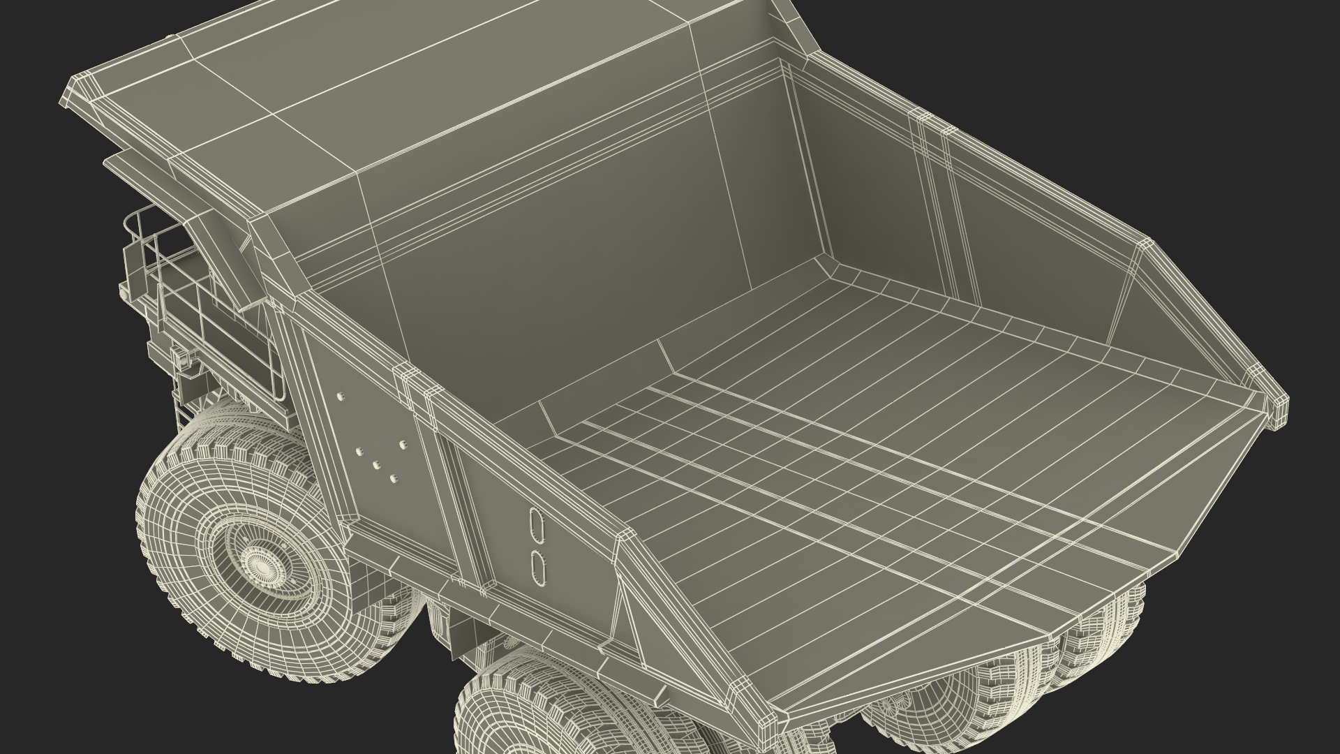 3D Mining Dump Truck Rigged for Cinema 4D model