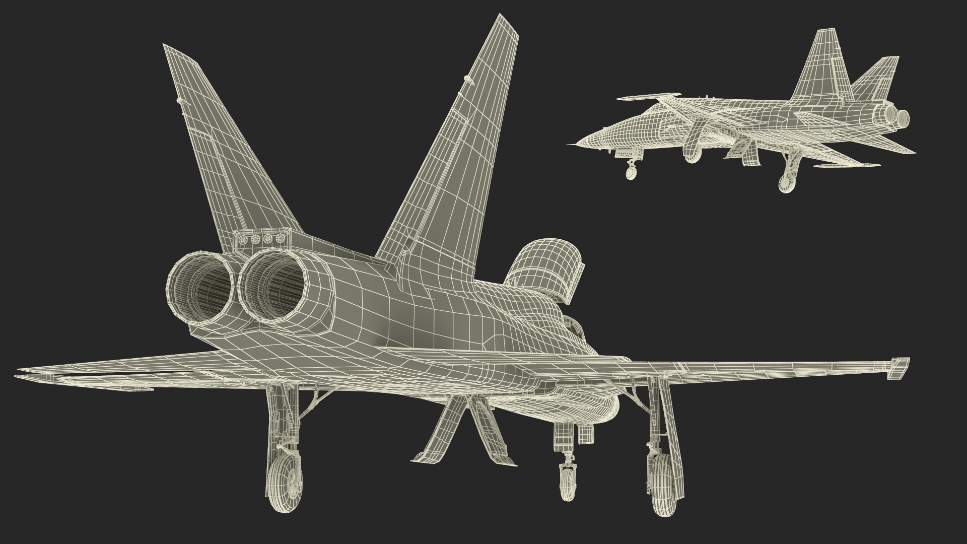 3D Camouflaged Military Fighter Jet without Rockets model