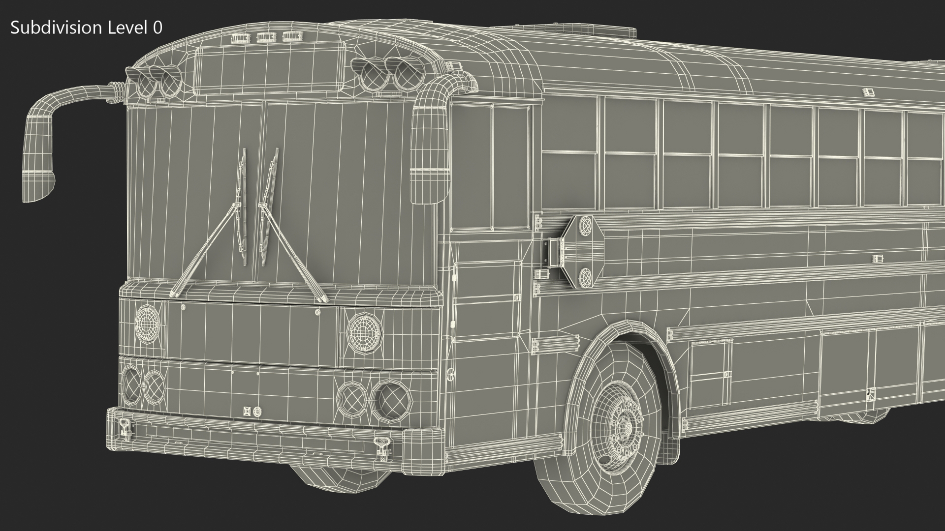 3D model Transit School Bus Rigged