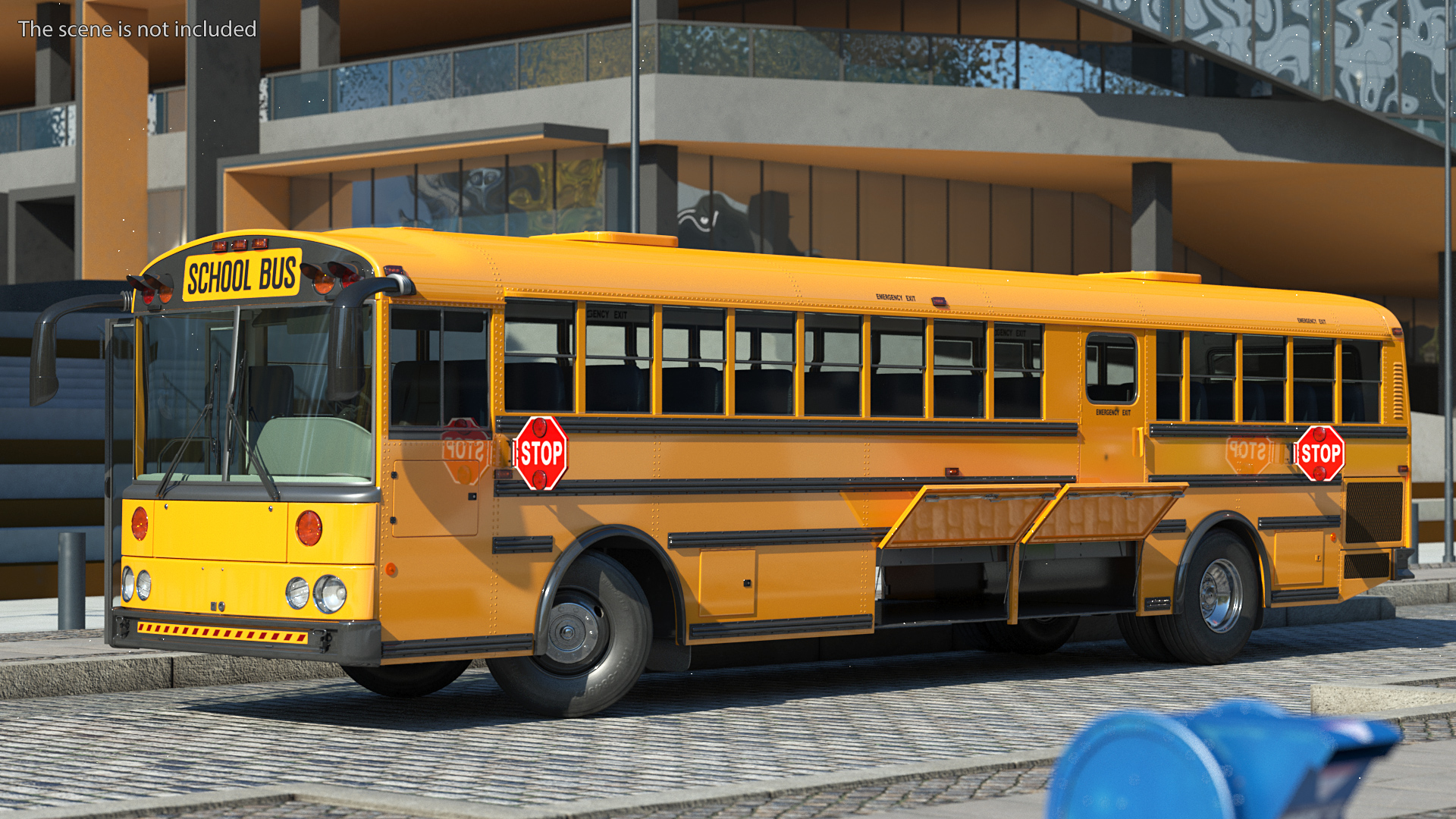 3D model Transit School Bus Rigged