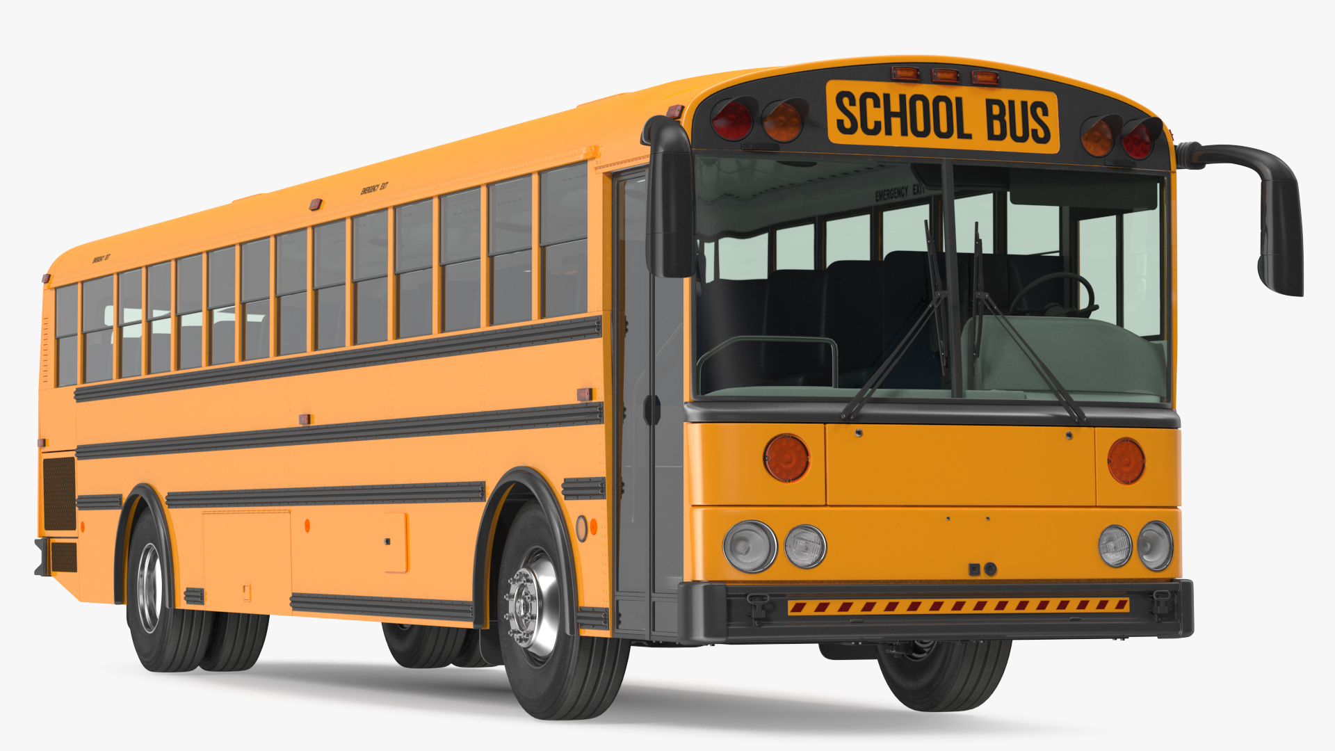 3D model Transit School Bus Rigged