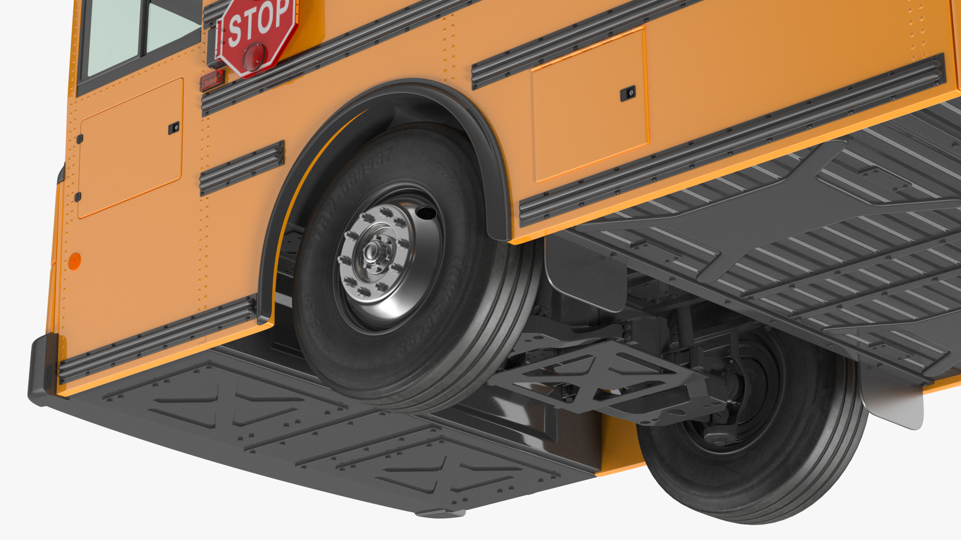 3D model Transit School Bus Rigged