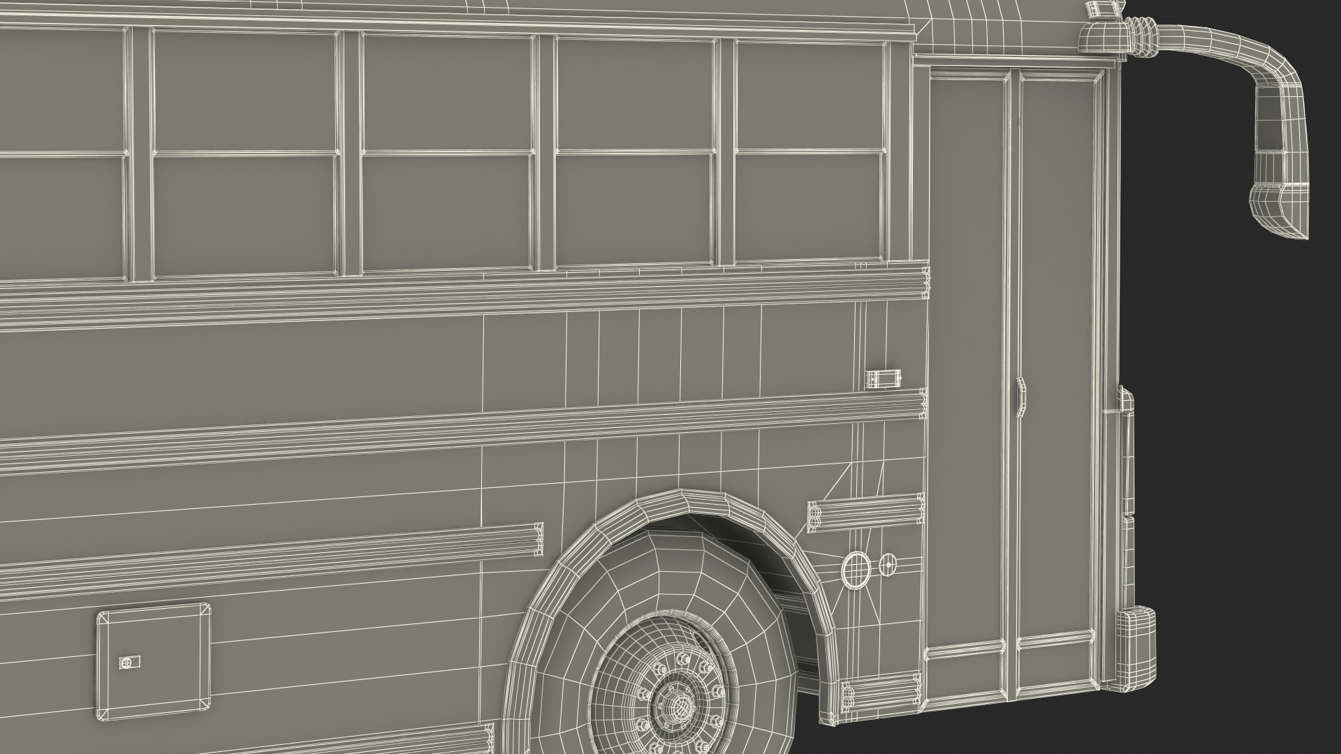 3D model Transit School Bus Rigged