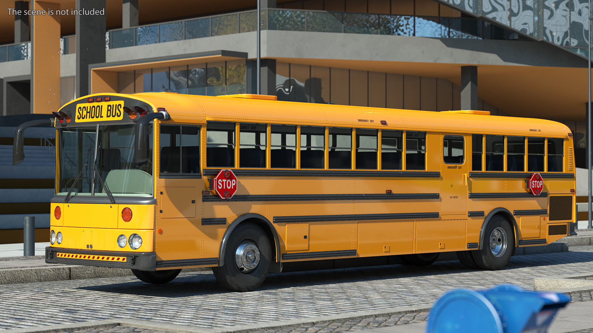 3D model Transit School Bus Rigged