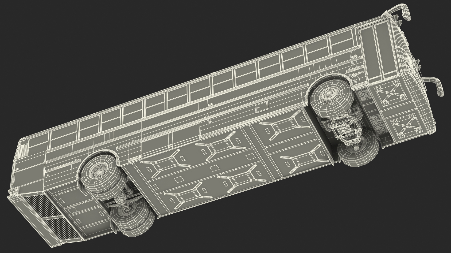 3D model Transit School Bus Rigged