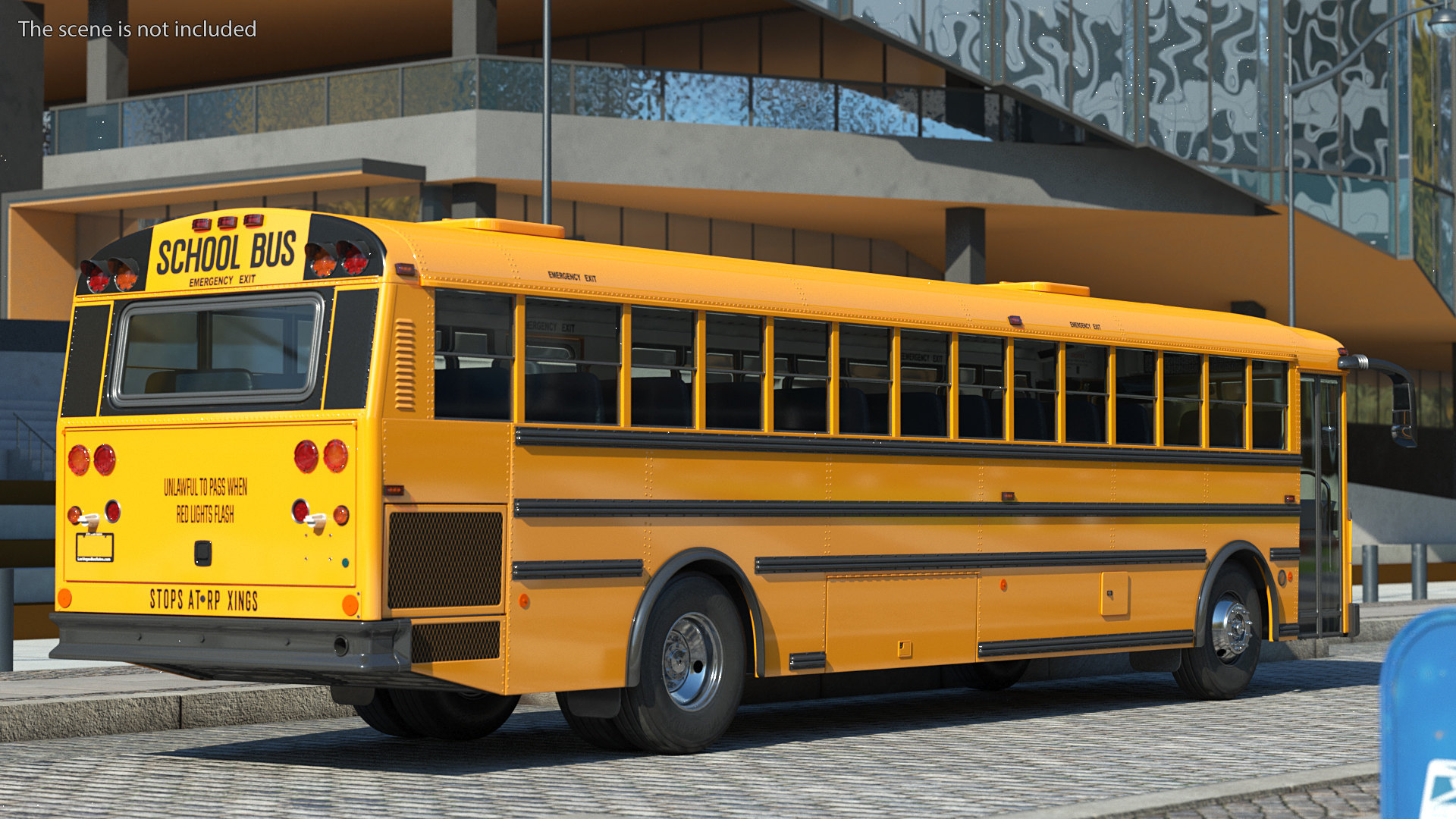 3D model Transit School Bus Rigged