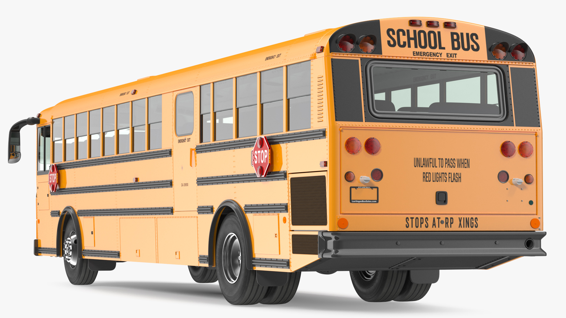 3D model Transit School Bus Rigged