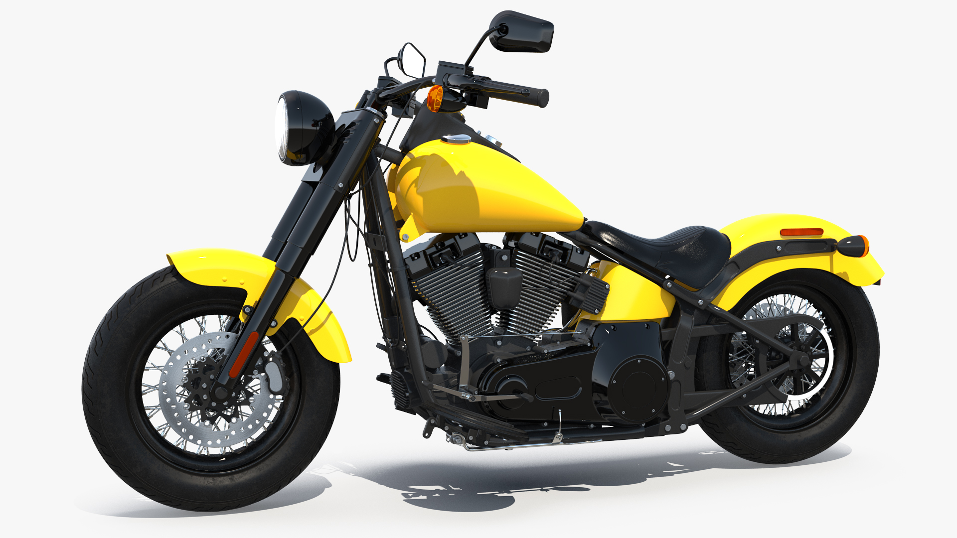 3D Softail Motorcycle Generic Rigged model