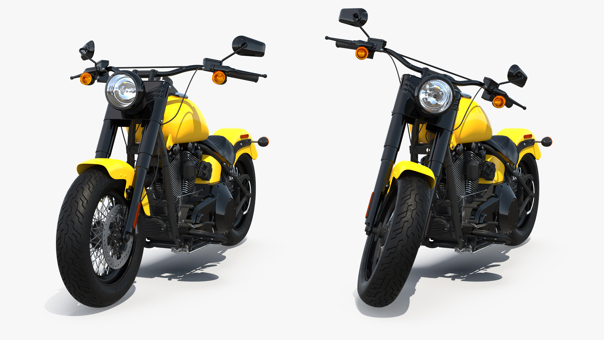 3D Softail Motorcycle Generic Rigged model