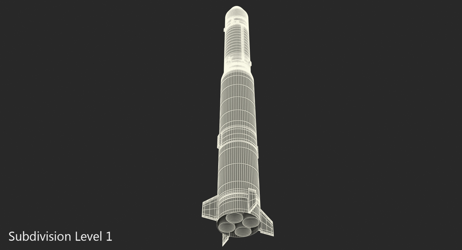 3D model No dong A North Korean Missile