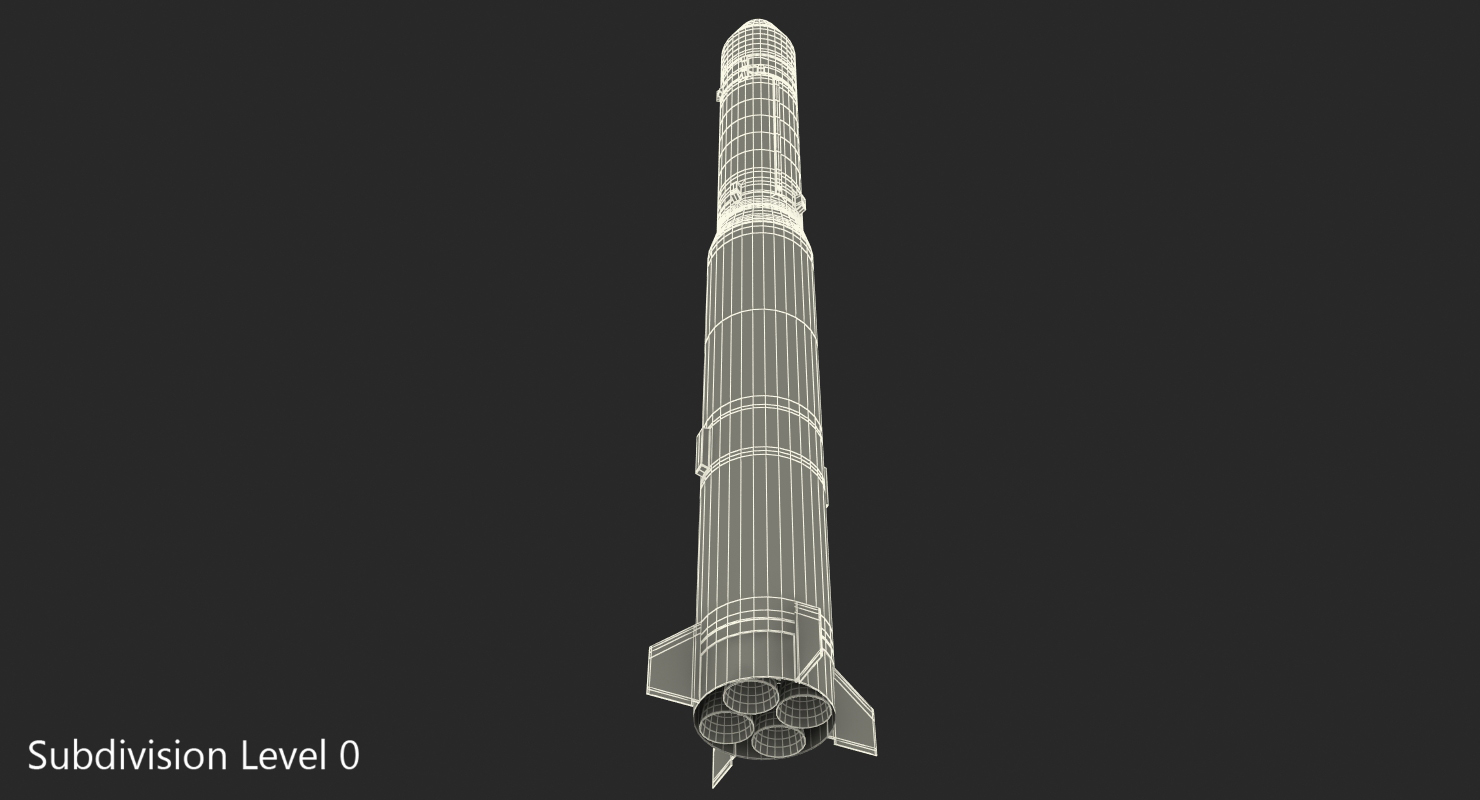 3D model No dong A North Korean Missile