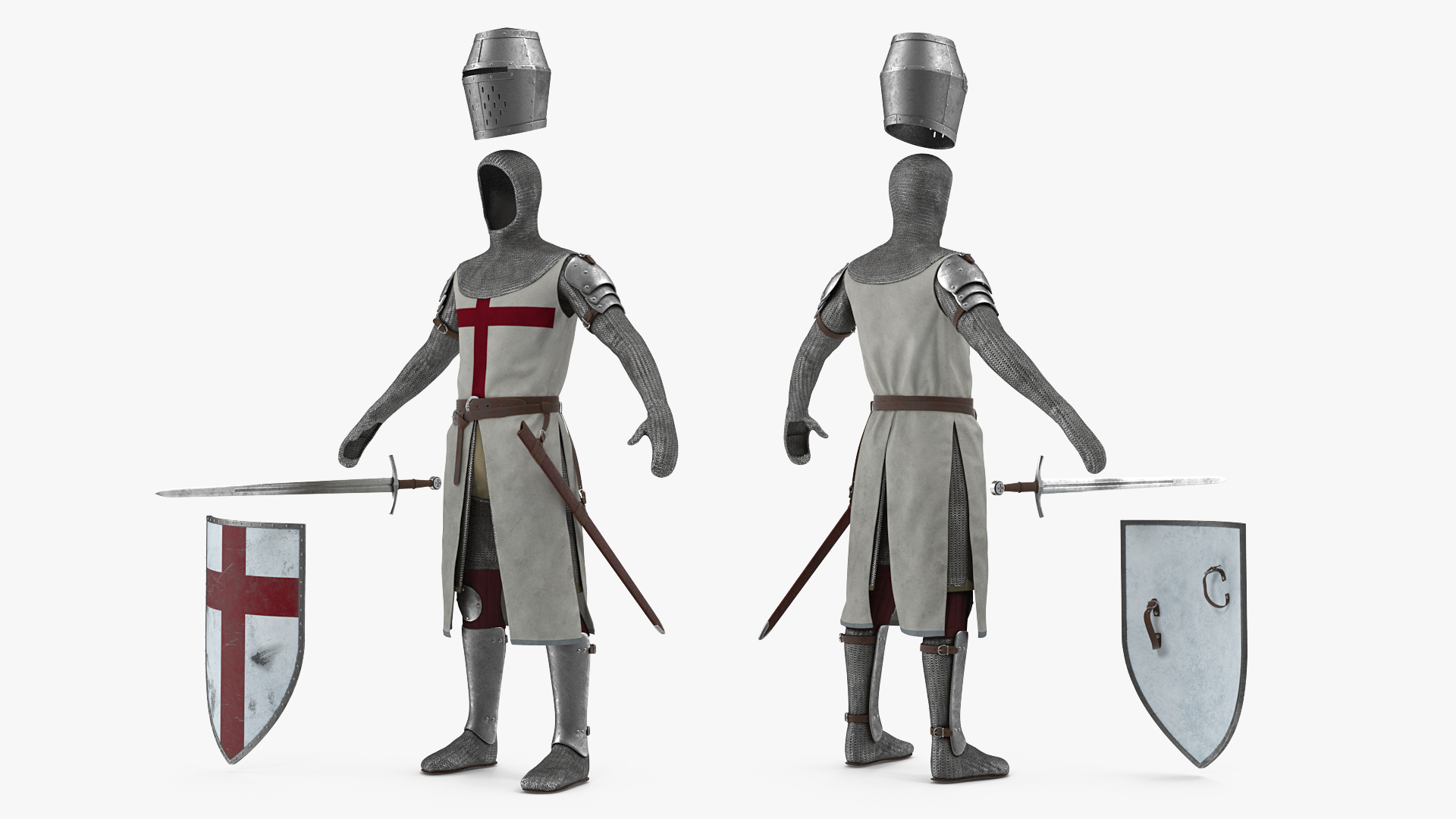 3D Knight Armor Set