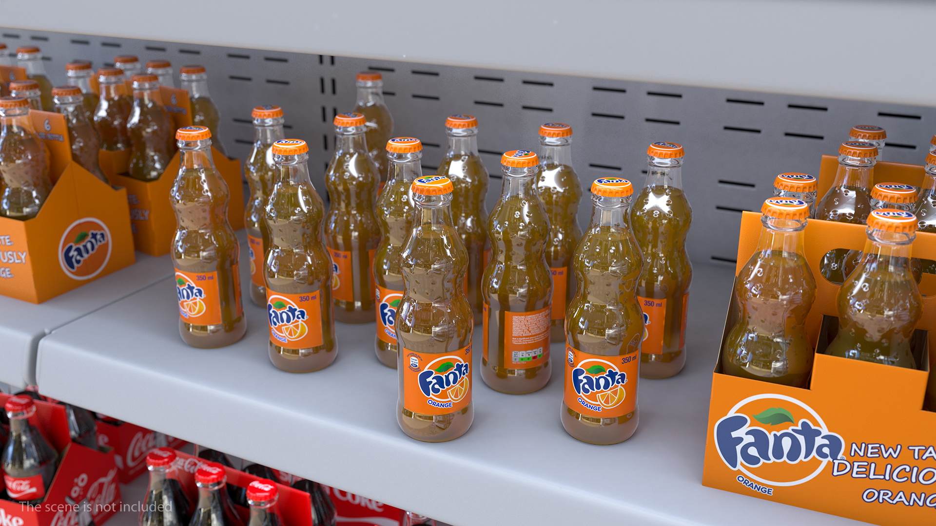 3D Fanta Glass Bottle model