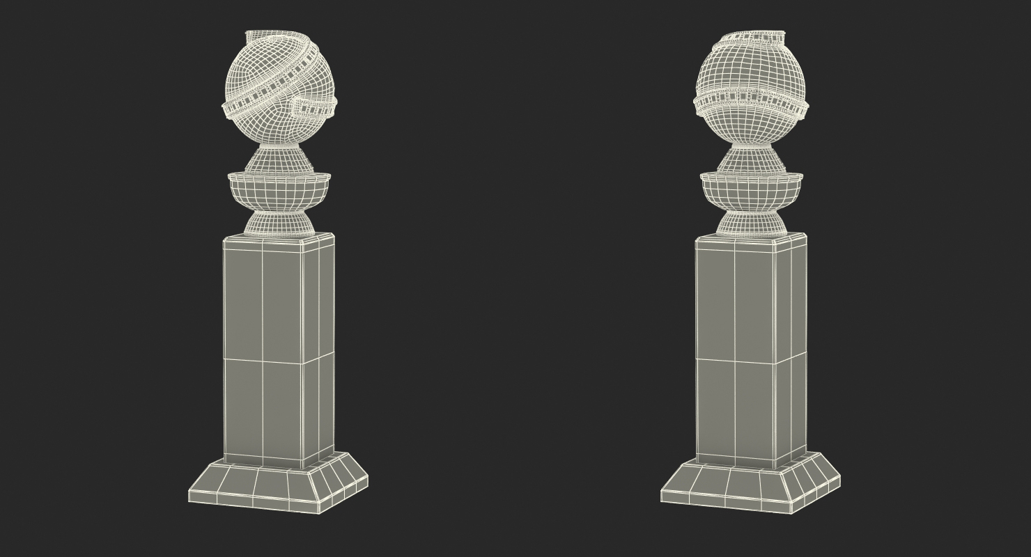 3D Golden Globe Award model