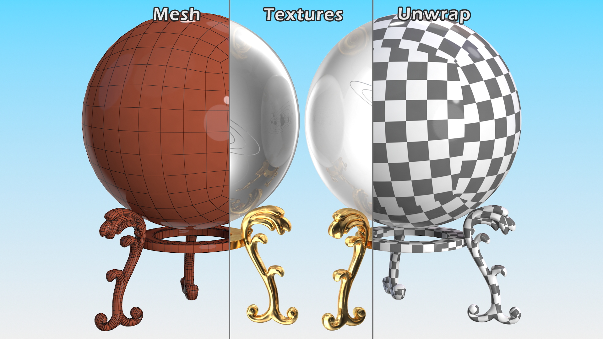 3D model Solar System Crystal Ball