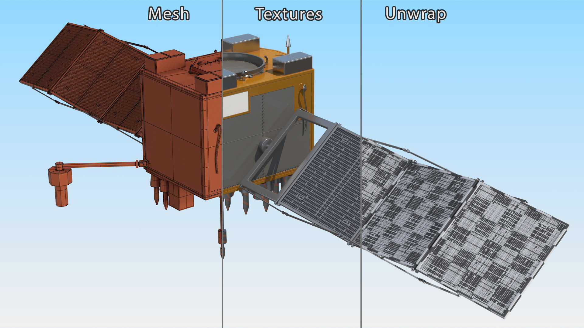 3D GPS Satellite Block IIF model