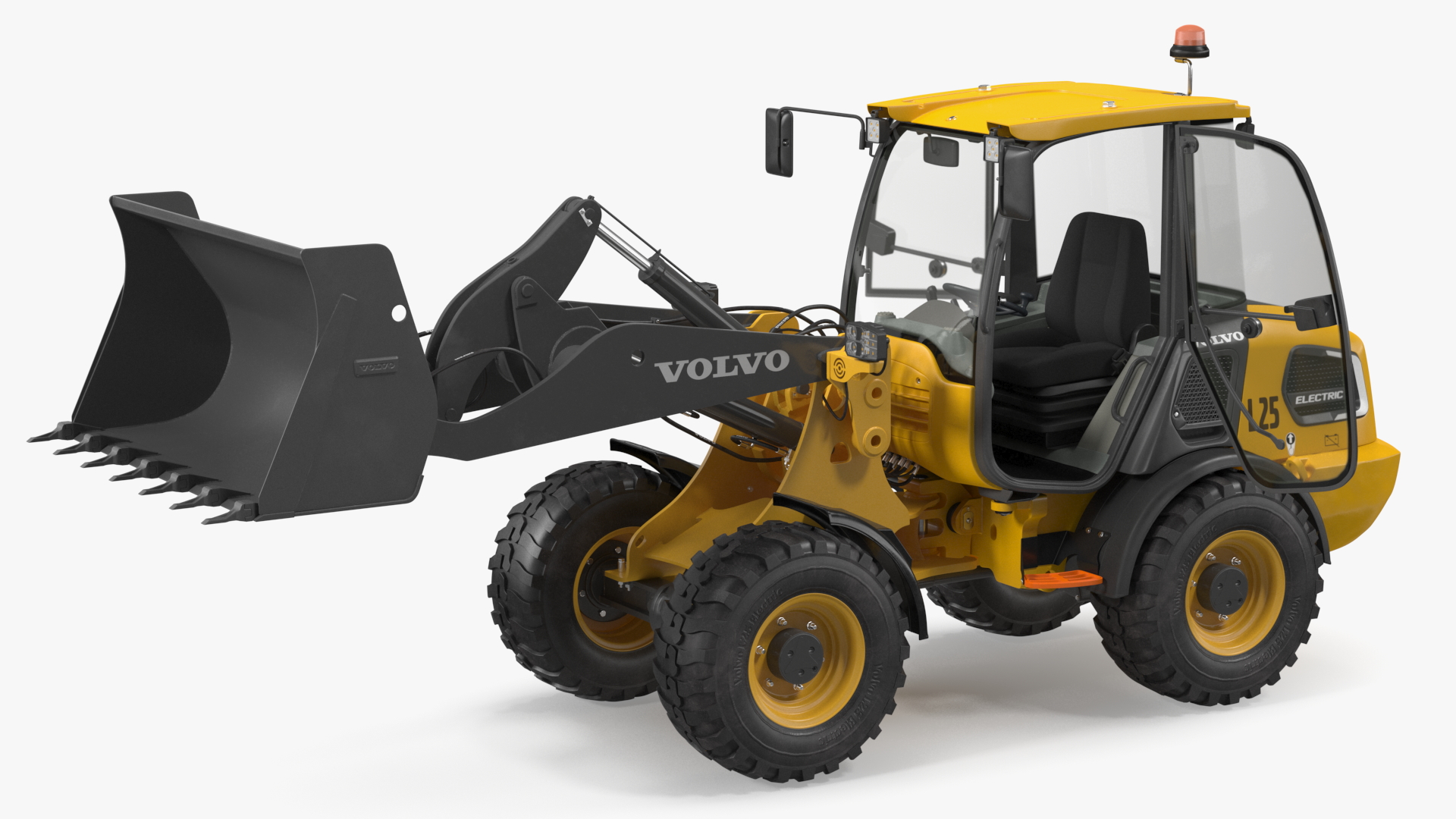 Volvo L25 Electric Loader with Bucket Rigged 3D model