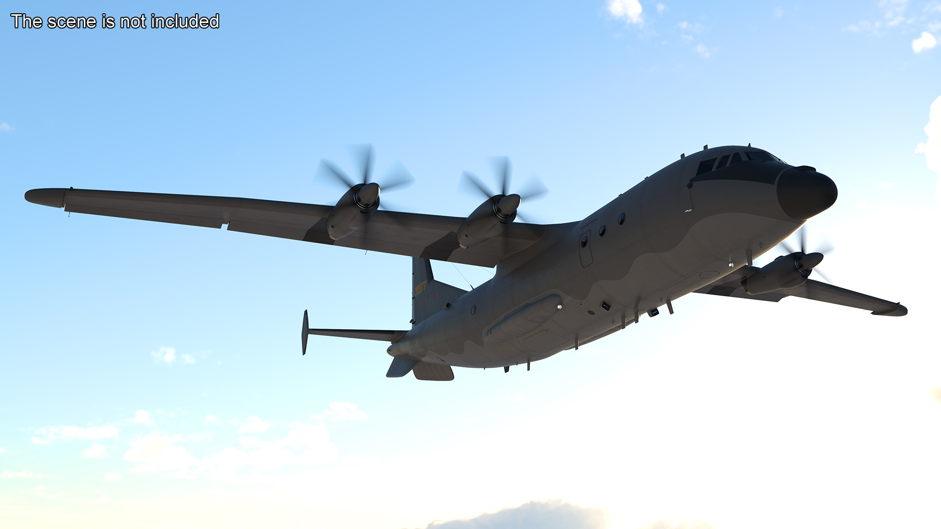 Military Turboprop Transport Aircraft 3D