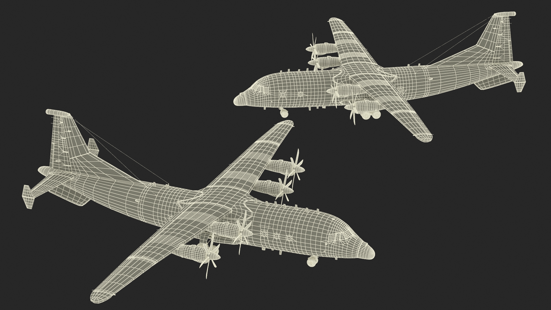 Military Turboprop Transport Aircraft 3D