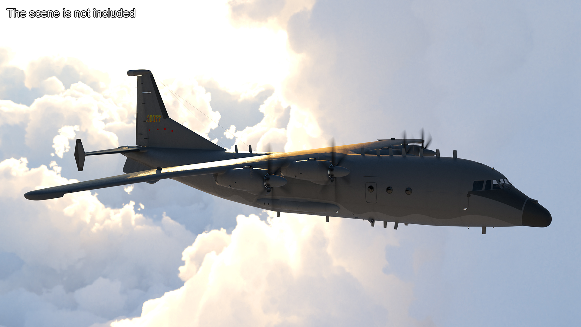 Military Turboprop Transport Aircraft 3D