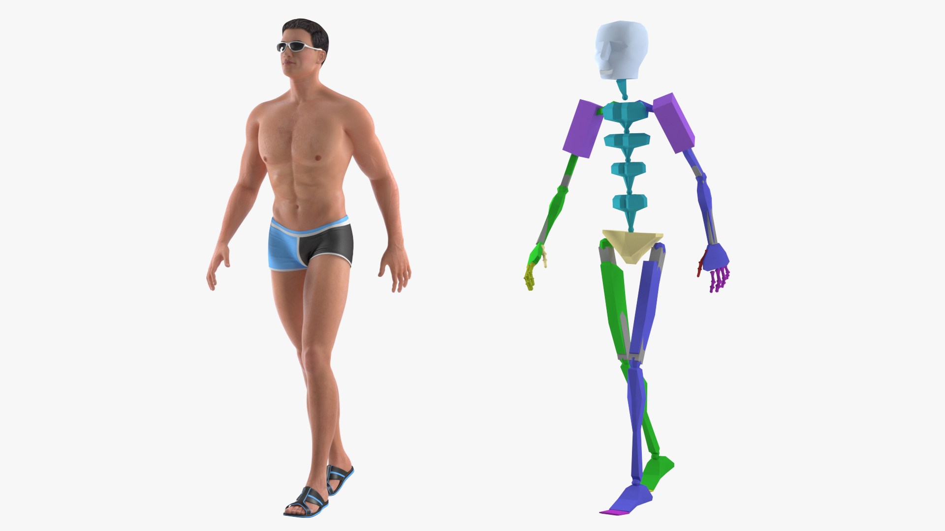 Man in Swimwear Rigged 3D