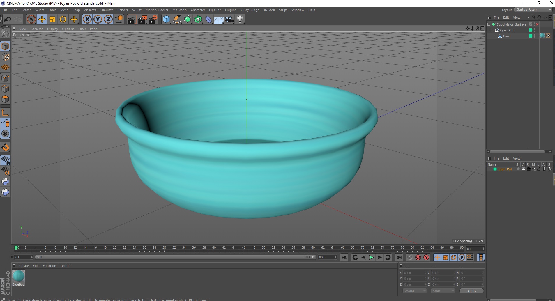 3D model Cyan Pot