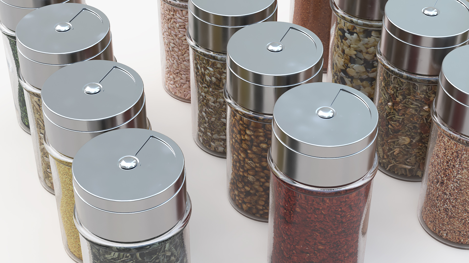 Spice Jars Set 3D model