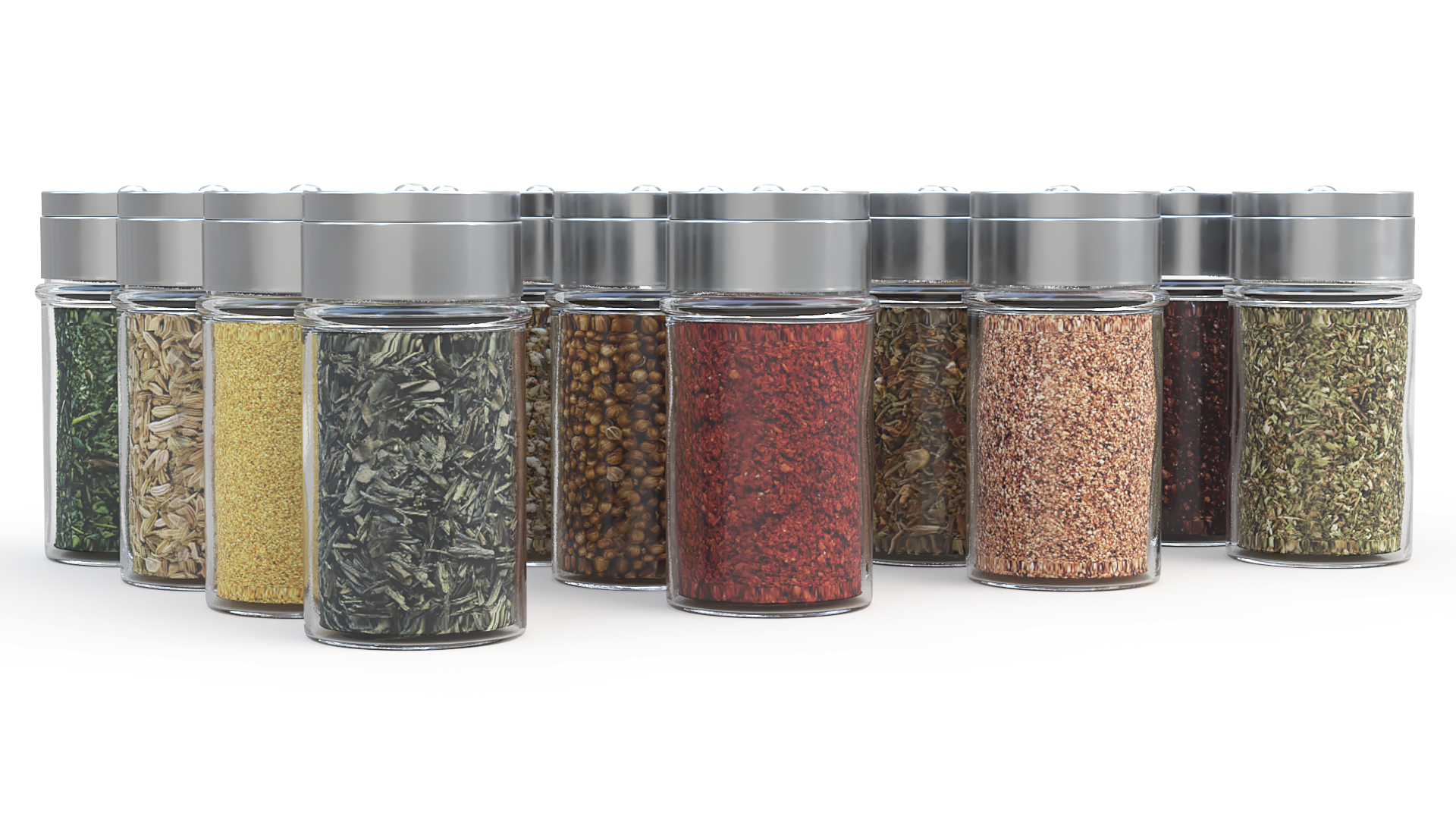 Spice Jars Set 3D model