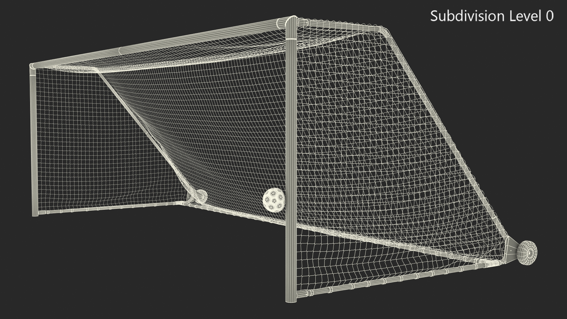 Animated Soccer Ball Hits the Bar and Bounces Back Off 3D model