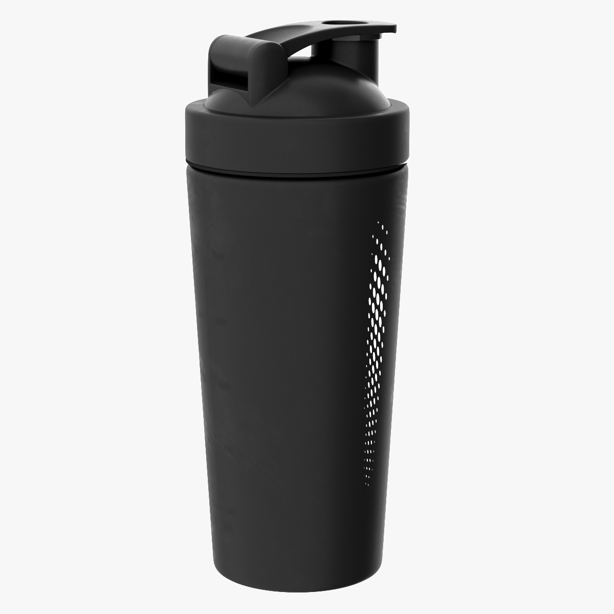 3D Matte Black Protein Shaker