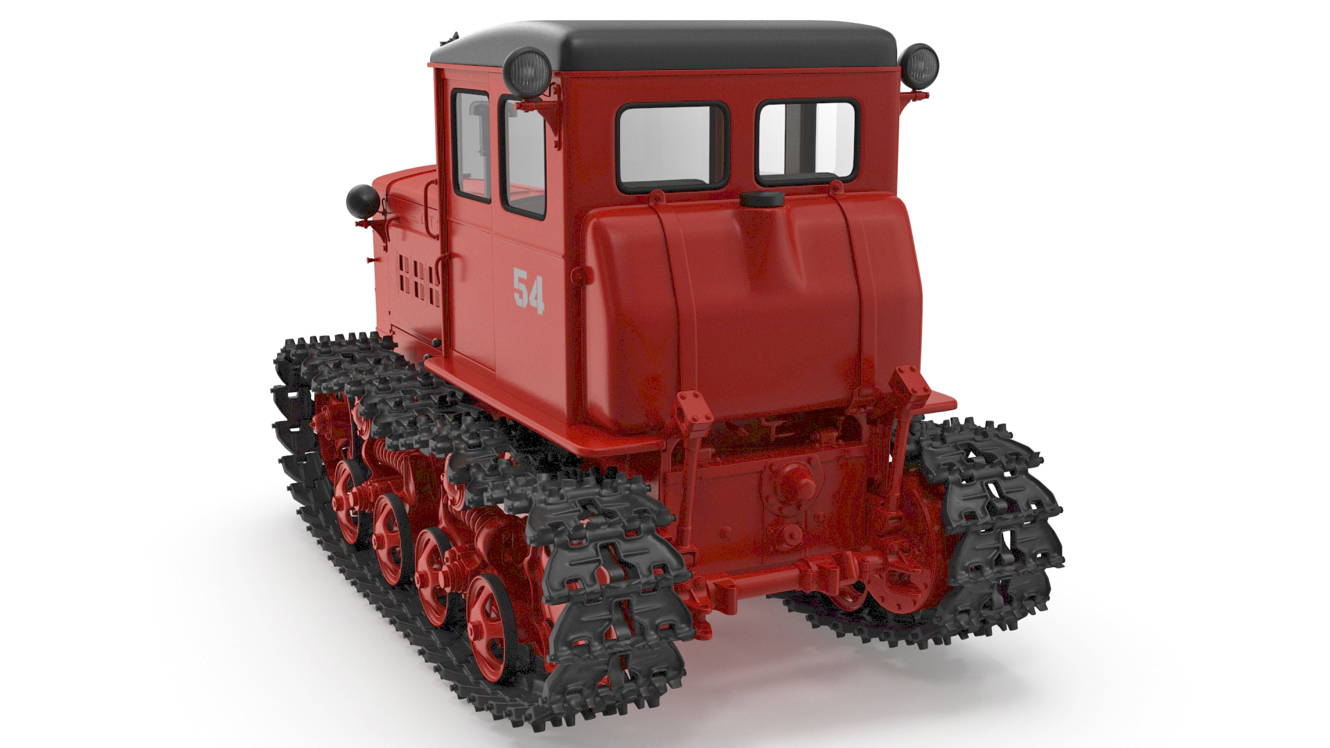 Soviet Crawler Tractor DT54 3D