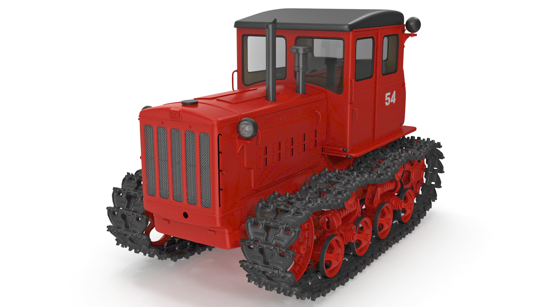 Soviet Crawler Tractor DT54 3D